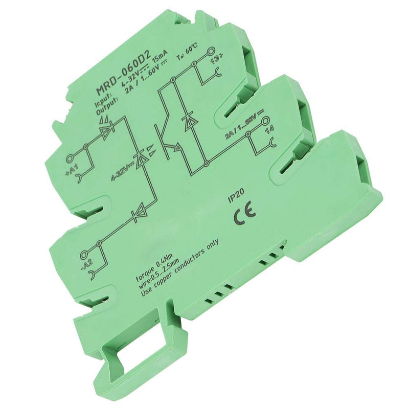 [Australia - AusPower] - Solid State Relay Module, Ultra-Thin 6.2mm Input DC to DC Normally Open MRD-060D2 Relay Module for Pneumatic DC Electromagnetic Valve Dc Solid State Relay Output 