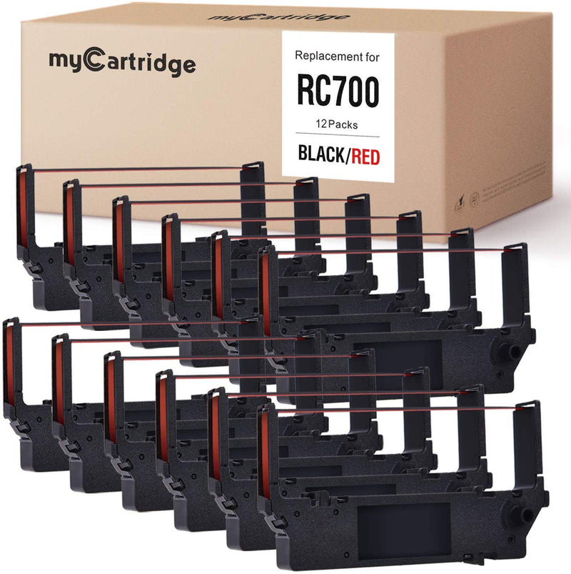 [Australia - AusPower] - myCartridge 12-Packs Compatible Ink Ribbon Replacement for Star RC700 SP700 SP712 SP712R SP717 SP742R SP747 SP740 (Black/Red) 
