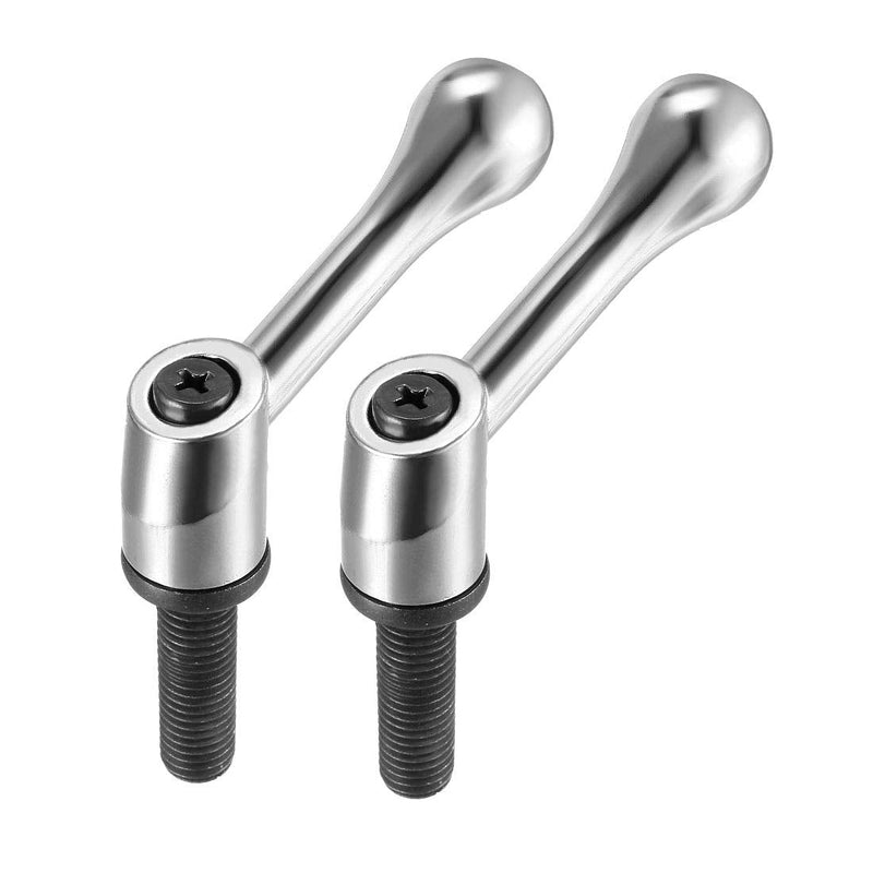 [Australia - AusPower] - uxcell M12 x 40mm Handle Adjustable Clamping Lever Thread Push Button Ratchet Male Threaded Stud 2 Pcs 