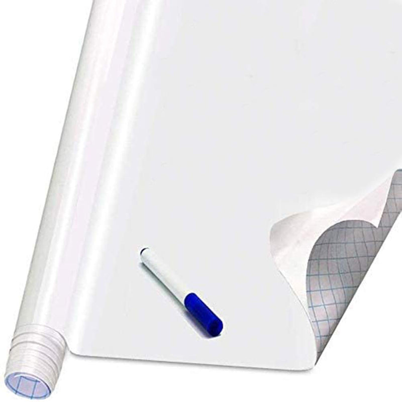 [Australia - AusPower] - Self Adhesive White Board Paper - Dry Erase Wall Stickers Roll 17.7" x 78.7" Message Board Wallpaper Decal for School/Office/Home/Kid/Art/Decoration 