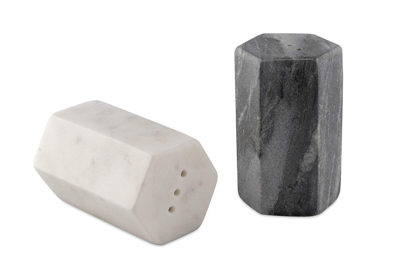 [Australia - AusPower] - GoCraft Salt and Pepper Shakers | HandCrafted White and Black Marble Salt and Pepper Shakers 