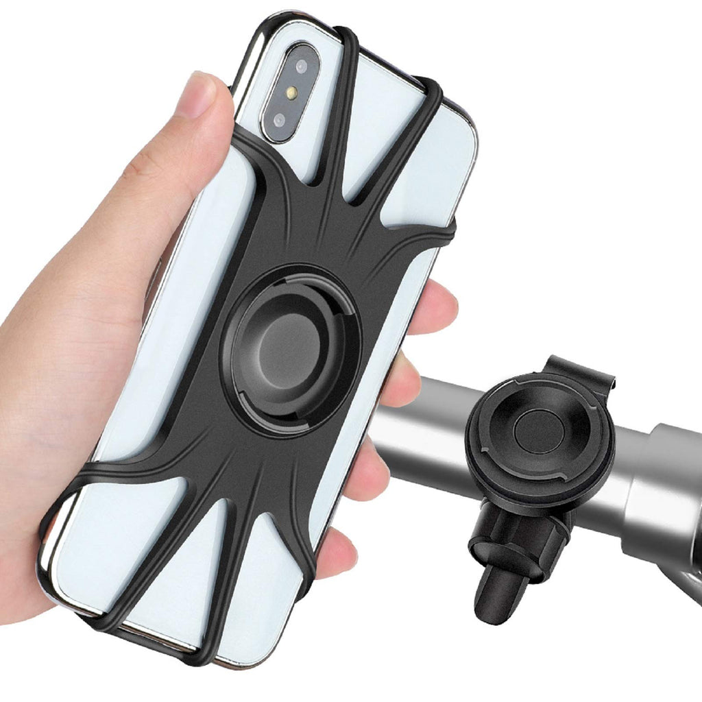 [Australia - AusPower] - AONKEY Detachable Bike Phone Mount, 360° Rotatable Bicycle & Motorcycle Handlebar Phone Holder Universal for iPhone 11 Pro XS Max XR X 7 8 Plus, Galaxy S9 S10 Note 9 10, Other 4-6.5" Phones Cycling 