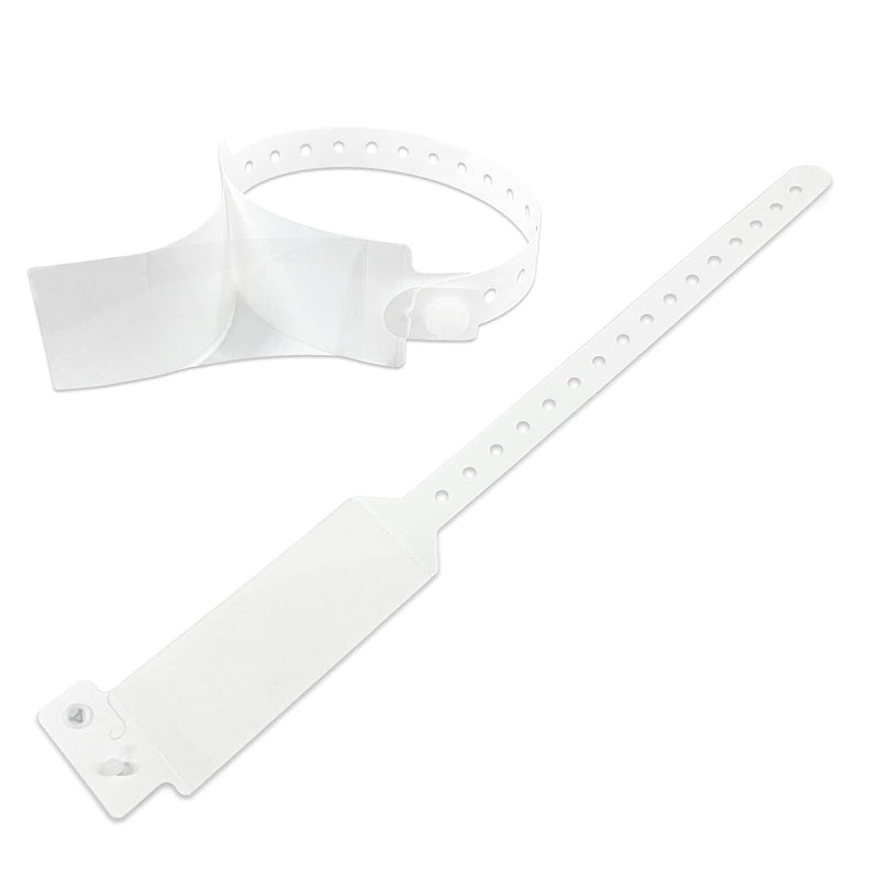 [Australia - AusPower] - Wristall Hospital Identification Bands, Medical Adult-Sized Shield Wristband, Waterproof Patient Wristbands, Plastic Disposable Hospital ID Wristband (White, 250) White 