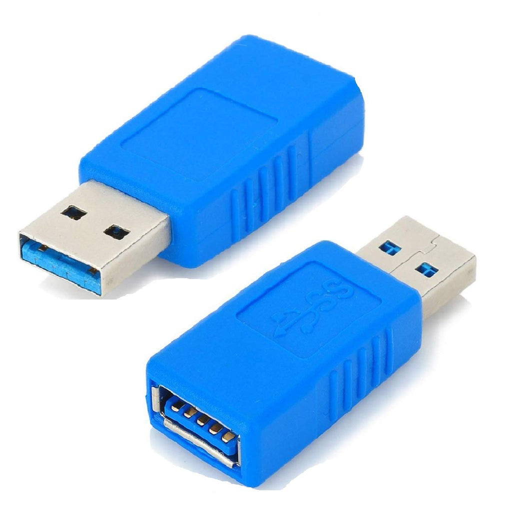 [Australia - AusPower] - 2 Pack Powerful Performance USB C 3.0 Type-A Male to USB A Female Adapter for Smartphone, Tablets, Laptop, and Desktops Computer Female to Male Adapter(2-Pack) 