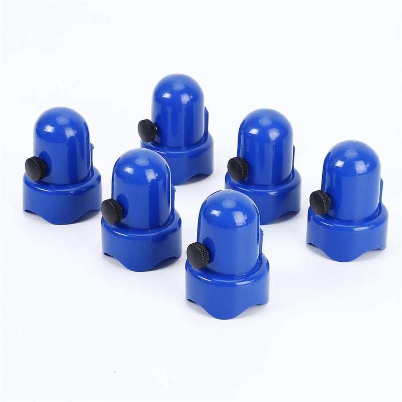 [Australia - AusPower] - ZIZILAND 1.5" Diameter Trampoline Enclosure Pole Cap with Screw Thumb, Blue 