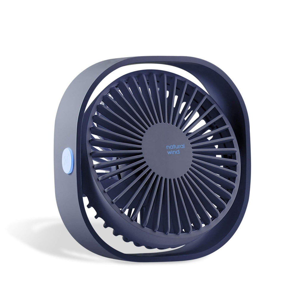 [Australia - AusPower] - MATEPROX Mini USB Desk Fan,[Snow series]Small Desktop Table Personal Fan with 3 Speed,Quiet Cooling Wind for Office Desktop Room Car Travel (Blue) Blue 