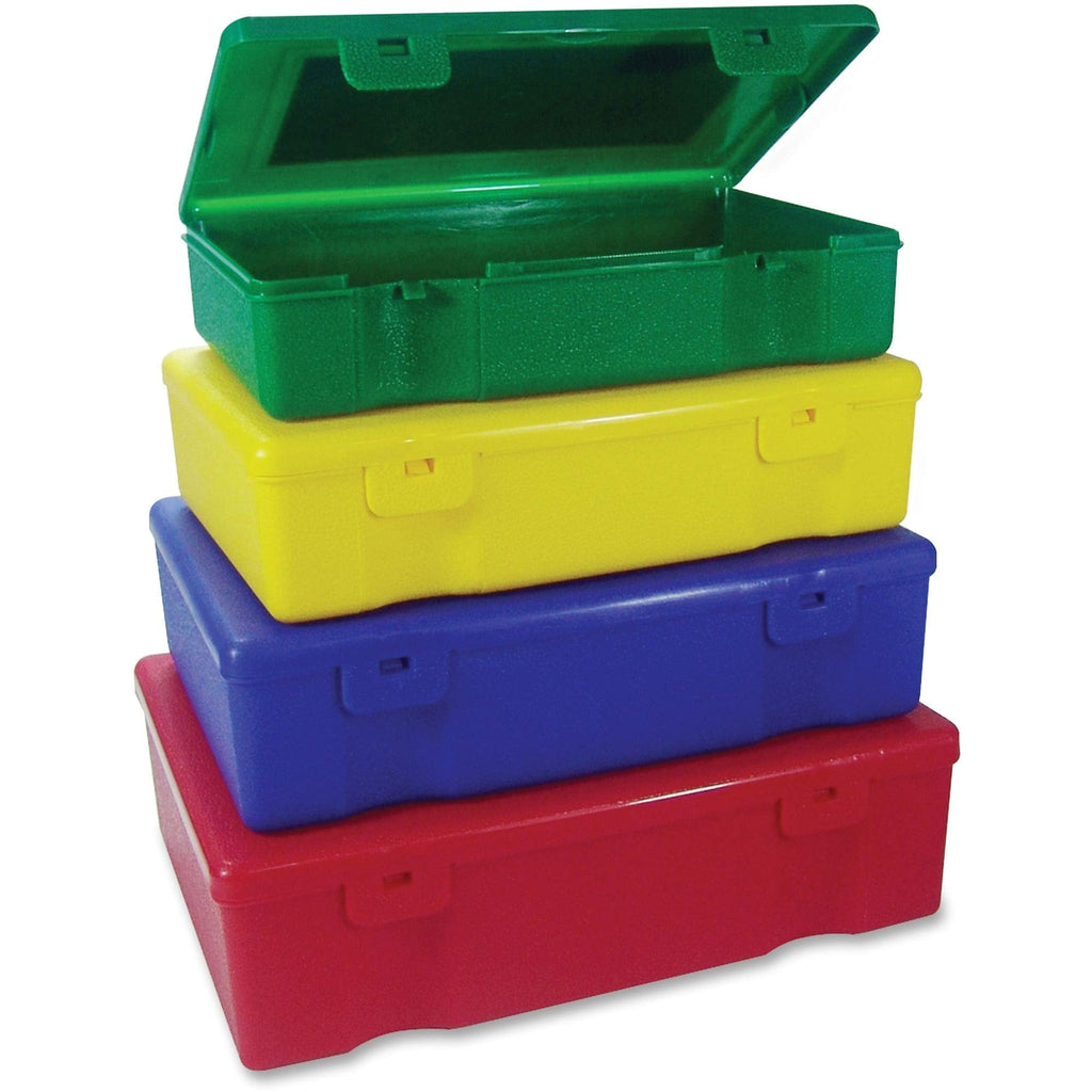 [Australia - AusPower] - 4-in-1 Storage Box Set, Snap Lock Closure - Stackable - 4 Sizes Strudy Storage Containers - for Home, School, Office, Hardware, Stationary 