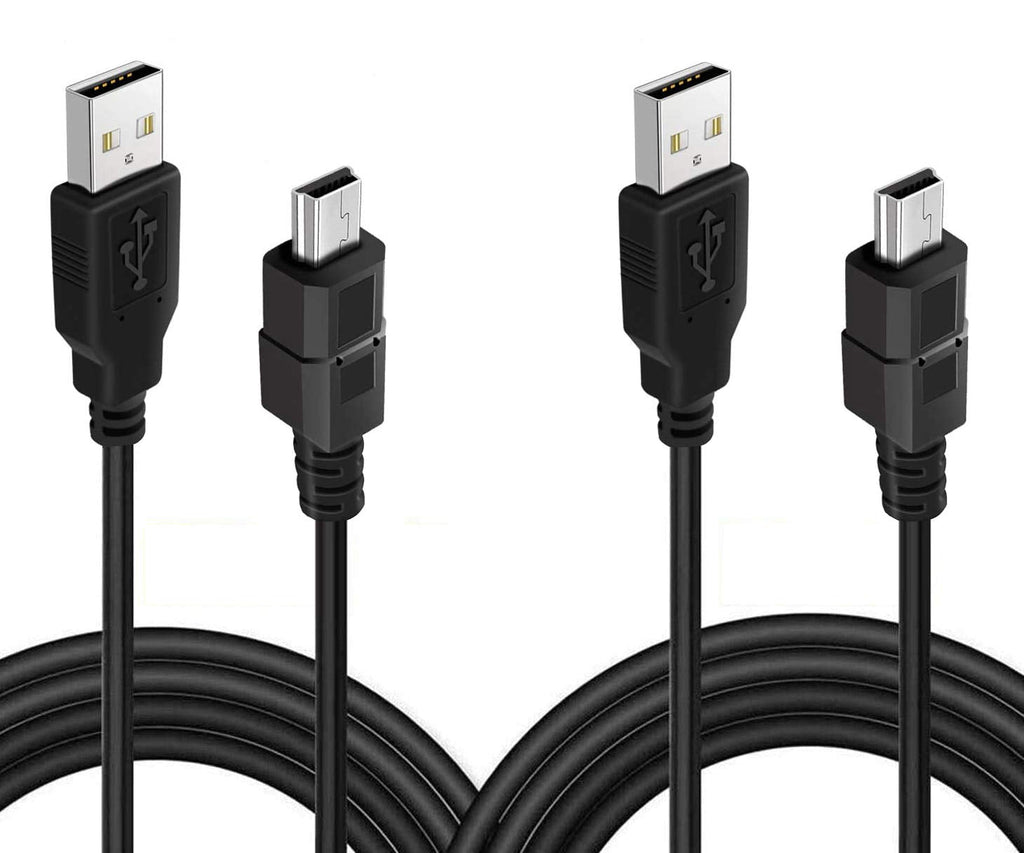 [Australia - AusPower] - 2 Pack 10ft PS3 Controller Charging Cable, USB 2.0 Type A to Mini B Cable Sync Cord for Sony Playstation 3 PS3/ PS3 Slim/PS Move Controllers, Cell Phones, Digital Cameras, TI-84 Plus CE etc 