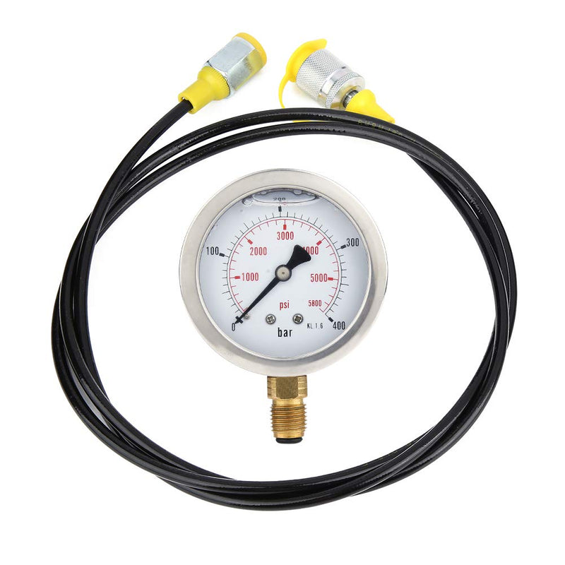 [Australia - AusPower] - Hydraulic Hose Test Coupling kit, Digital Hydraulic Pressure Test Gauge Coupling M162-BSP1/4 + 0~400BAR/6000PSI Gauge+ 1.5m Hose 