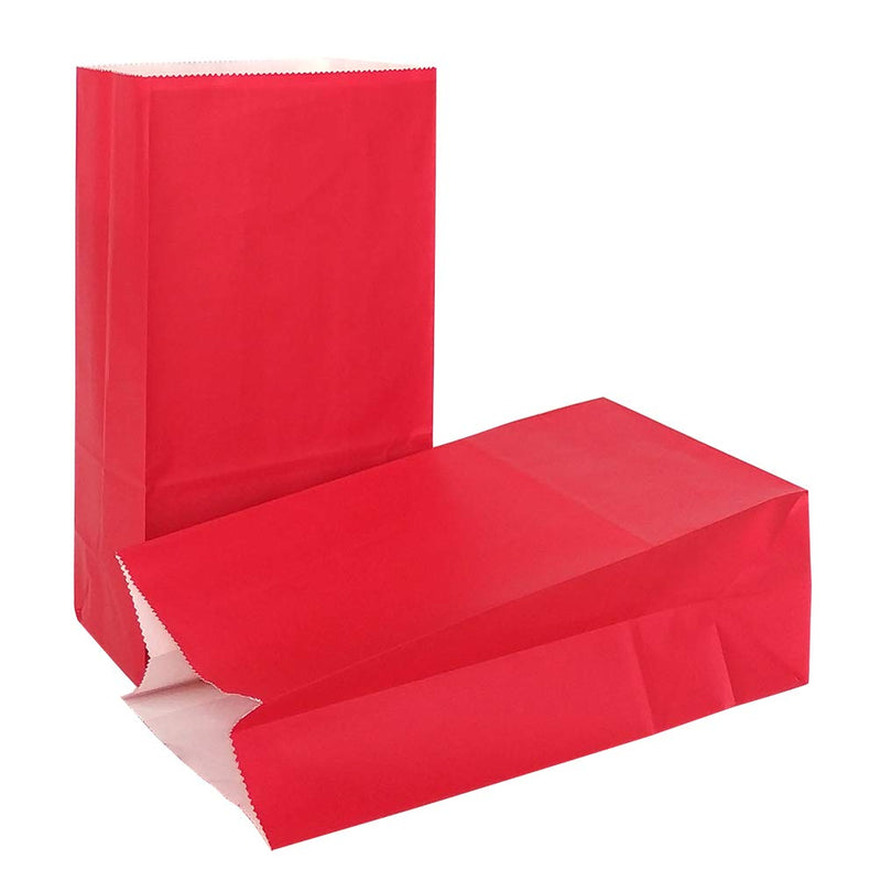 [Australia - AusPower] - KEYYOOMY Small Paper Bags Red Party Goody Bag for Party Favor (100 CT, 3.5 X 2.4 X 7.1 In) 3.5X2.4X7.1 IN 