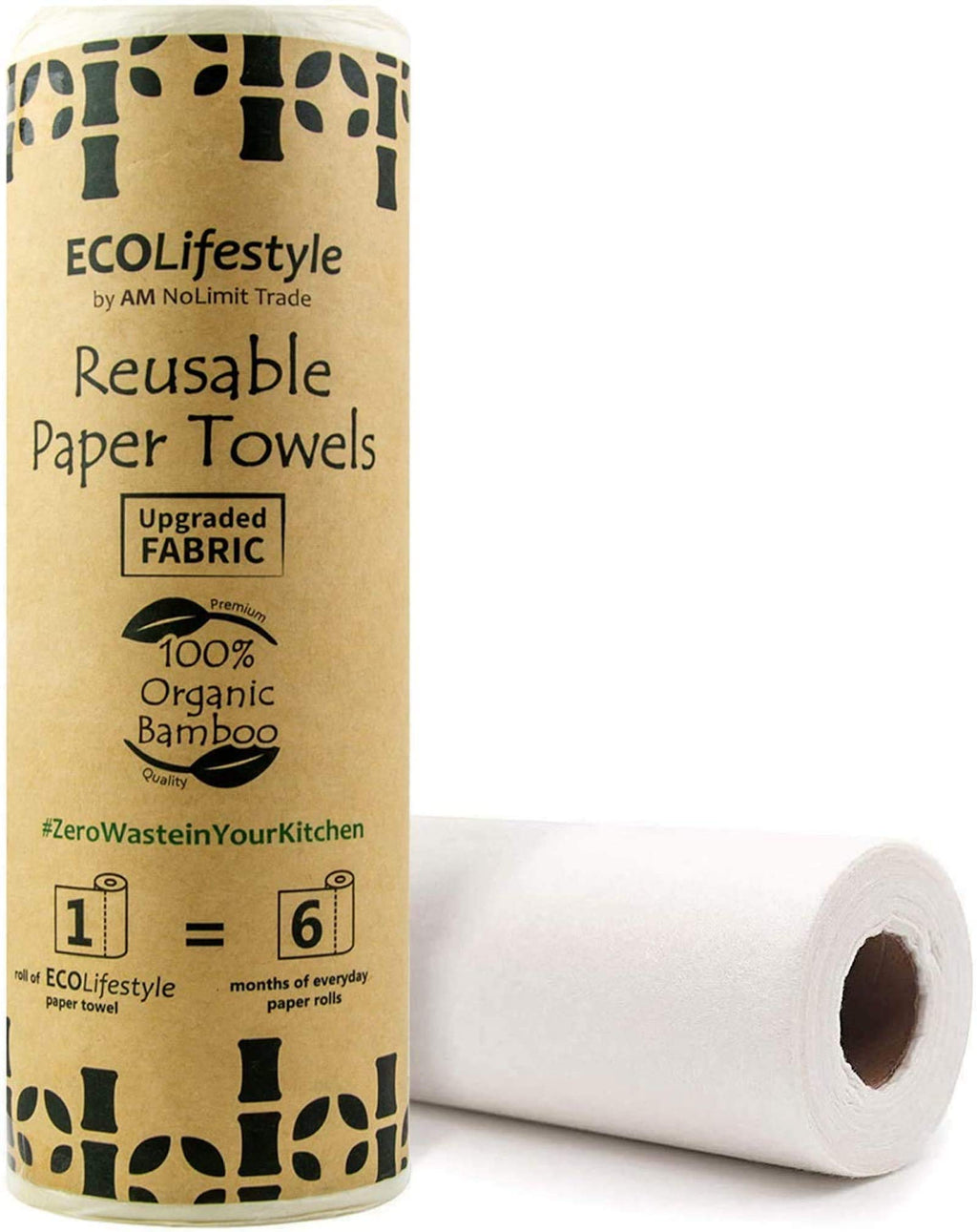 [Australia - AusPower] - Bamboo Paper Towels Reusable Paper Towels Washable Roll Towel Zero Waste Eco Friendly Products Sustainable Gifts - Kitchen Cleaning Rolls Alternative Paper Towels Bulk Recycled Napkins Cloth 
