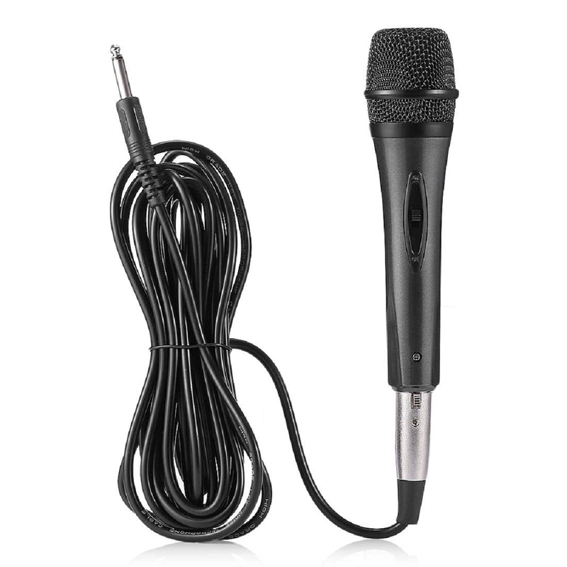 [Australia - AusPower] - Dynamic Karaoke Microphone for Singing with 5.0m XLR Cable, Metal Handheld Mic Compatible with Karaoke Machine/Speaker/Amp/Mixer for Karaoke Singing, Speech, Wedding, Stage and Outdoor Activity 