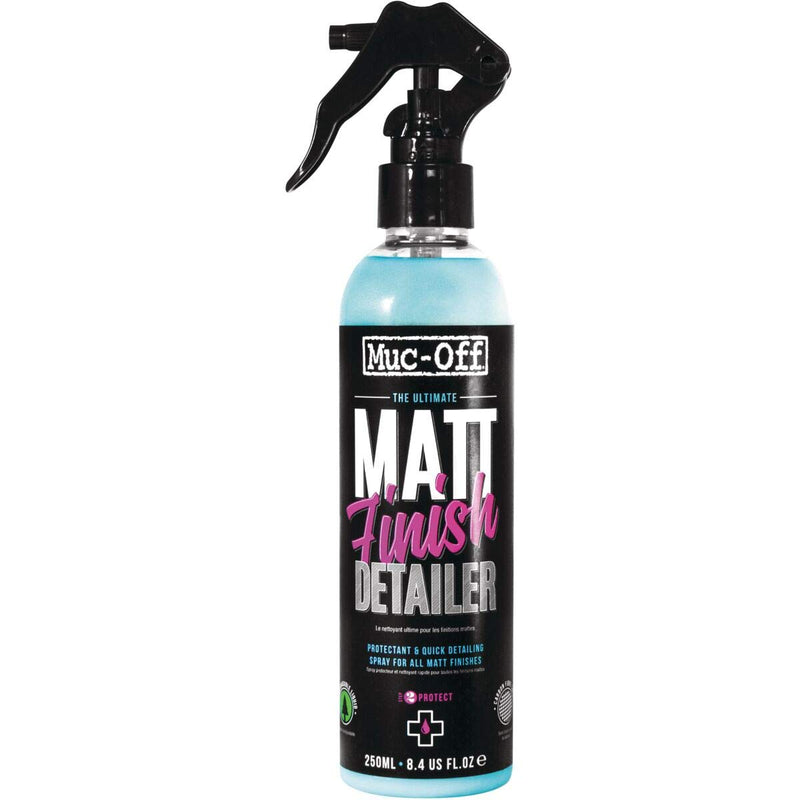 [Australia - AusPower] - Muc Off Matt Finish Detailer, 250 Milliliters - Premium Protectant and Detailing Spray for Matt and Satin Finishes - for Use On Bikes and Motorcycles, Blue 
