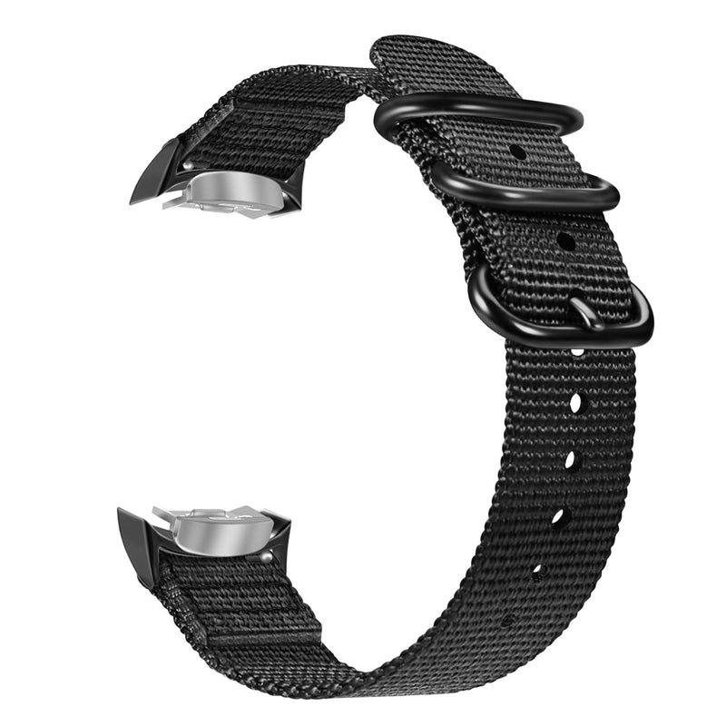 [Australia - AusPower] - Fintie Band Compatible with Gear S2, Soft Woven Nylon Adjustable Replacement Sport Strap with Adapters Compatible with Samsung Gear S2 SM-R720 SM-R730 Smart Watch Black 