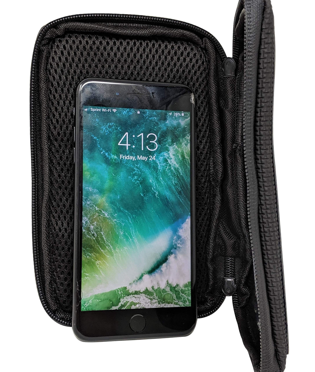 [Australia - AusPower] - Motorcycle Magnetic Cell Phone & GPS Holder Tank Bag Compatible i phone, Samsung Blk Waterproof 