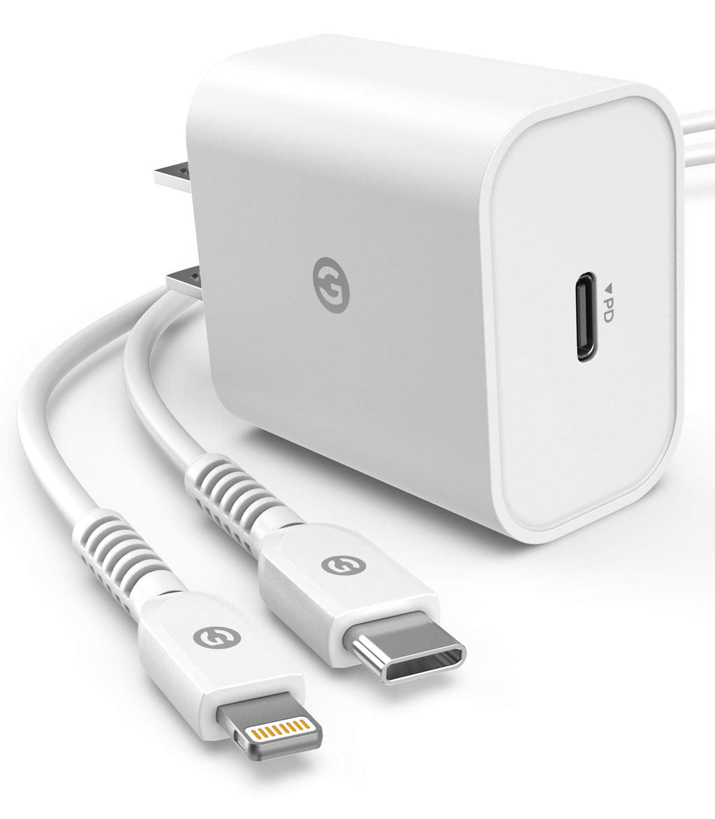 [Australia - AusPower] - Charger Compatible with iPhone 12/ iPhone 13 - MFi Apple Certified USB C to Lightning Cable with Fast Wall Plug (18W) Quick Charging Power Adapter iPhone XR/iPhone 11/12/13/Mini/Pro Max White 