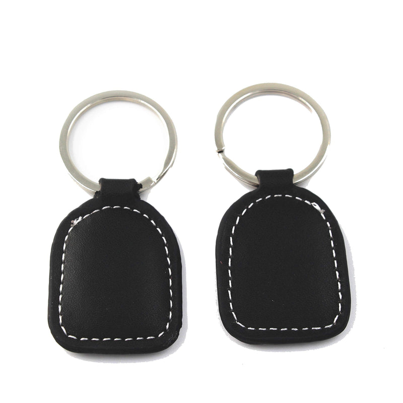 [Australia - AusPower] - 125Khz T5577 T5557 T5567 Rewritable Leather RFID Key Ring Tag Keychains RFID Keyfob for Copy Duplicate Door Access ID Card (2pcs) by XCRFID 