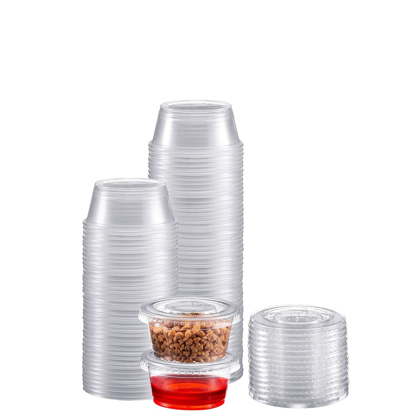 Portion Cups with Lids (1Ounces/30ml, 20 Pack)