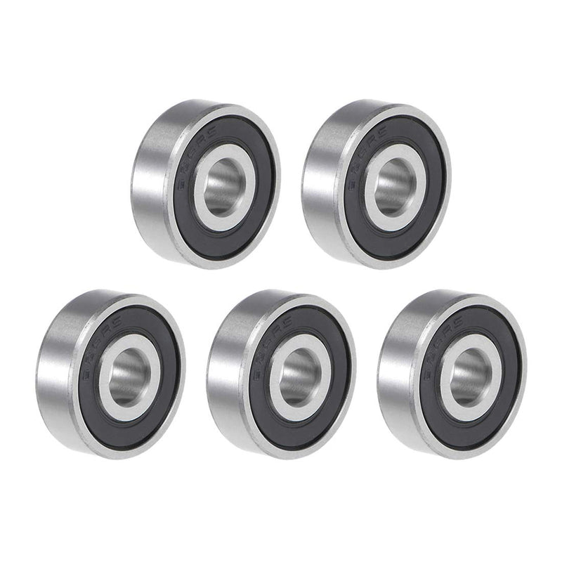 [Australia - AusPower] - uxcell 626-2RS Deep Groove Ball Bearing 6x19x6mm Double Sealed ABEC-3 Bearings 5-Pack 6mmx19mmx6mm 