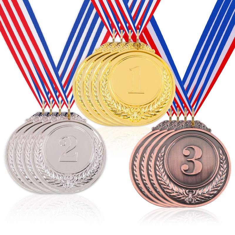 [Australia - AusPower] - Hilitchi Gold Silver Bronze Award Medals with Ribbon Winner Awards Olympic Style for Kids School Sports Meeting Sports Events or Celebration Souvenir 