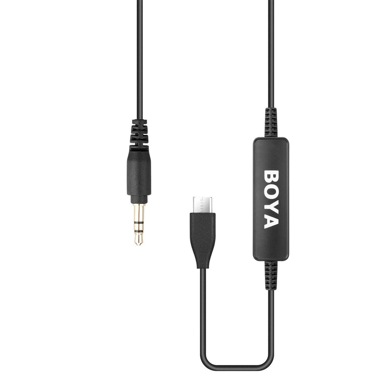 [Australia - AusPower] - 3.5mm TRS to Type-C Connector Audio Cable, BOYA Microphone Adapter for BY-MM1, WM8 PRO, UWMIC9, WM4 PRO Mics Compatible with Samsung Galaxy S9 Note 9, Essential Phone, Huawei Xiaomi Youtube Video Live 