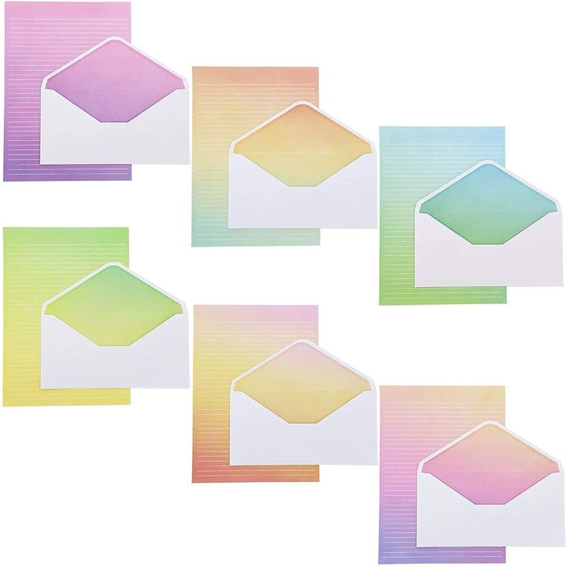 [Australia - AusPower] - Lined Watercolor Stationery Paper and Envelopes Set (10.25 x 7.25 Inches, 90 Pieces) 
