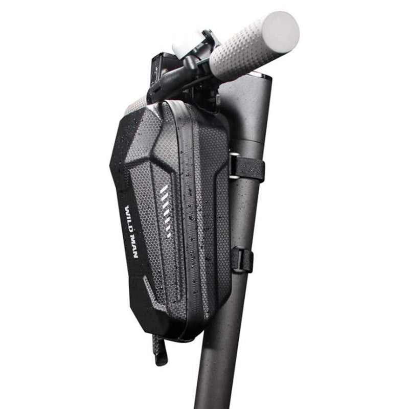 [Australia - AusPower] - WILD MAN Hard Shell Waterproof Scooter Storage Bag for Kick Scooters Folding Bike Black 2L 
