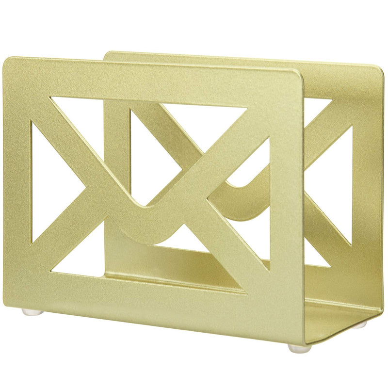[Australia - AusPower] - MyGift Desk Mail Sorter Holder Modern Cutout Envelope Design Brass Metal Home and Office Desktop Letter Organizer 