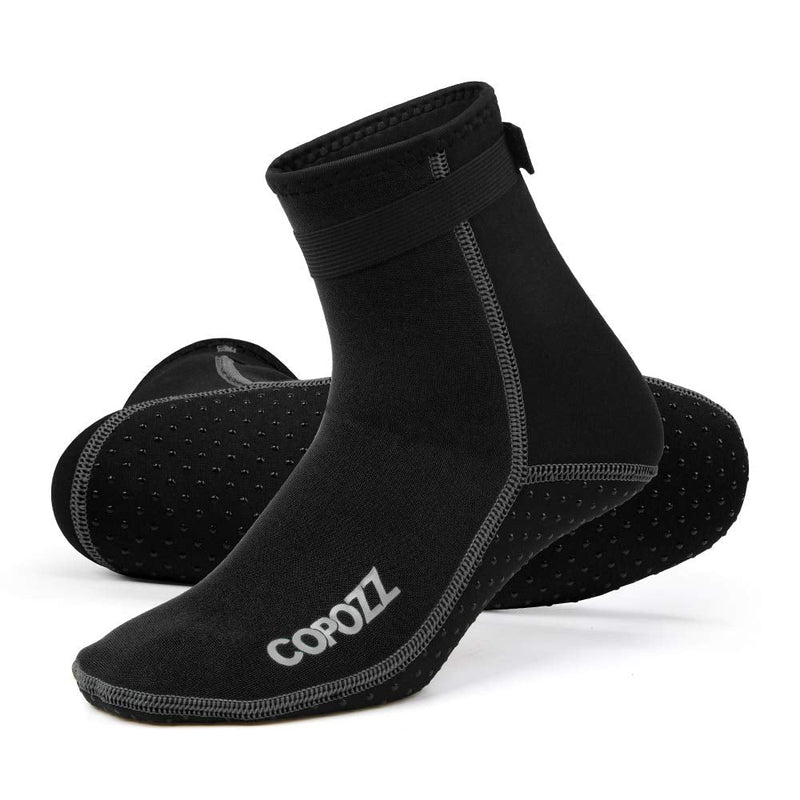 [Australia - AusPower] - COPOZZ Diving Socks 3mm Neoprene Beach Water Socks-Anti Slip for Snorkel Swim Youth Men Women Black Small 
