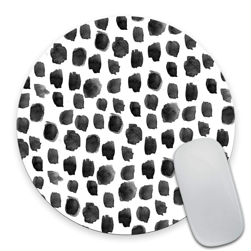 [Australia - AusPower] - Smooffly Polka Dot Mouse Pad, Polka Dot Print, Dot Pattern, Gift for Her, Cute Round Mousepad, Cute Desk Accessories, Office Decor, Desk Decor, Mouse Pads 