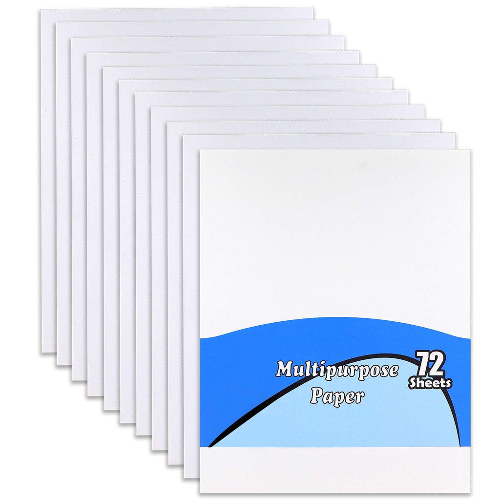 [Australia - AusPower] - Emraw Multipurpose Paper 8.5 x 11 Inches Copy Paper Letter Size White Paper Perfect for Home use, Office Paper or School (72 Sheets Per Pack) (Pack of 2) 