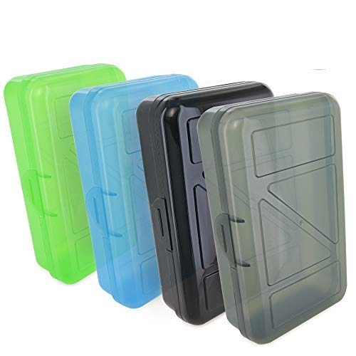 [Australia - AusPower] - Emraw Multipurpose Assorted Colors Utility Storage Box Portable Organizer Case Perfect for Storing School, Office, Arts & Crafts Supplies Pack of 2 