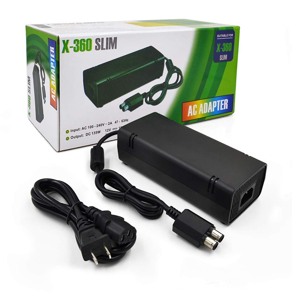 [Australia - AusPower] - AC Adapter for Xbox 360 Slim,Yudeg Power Supply with Cord Replacement Charger Power Brick for Xbox 360 Slim Console 