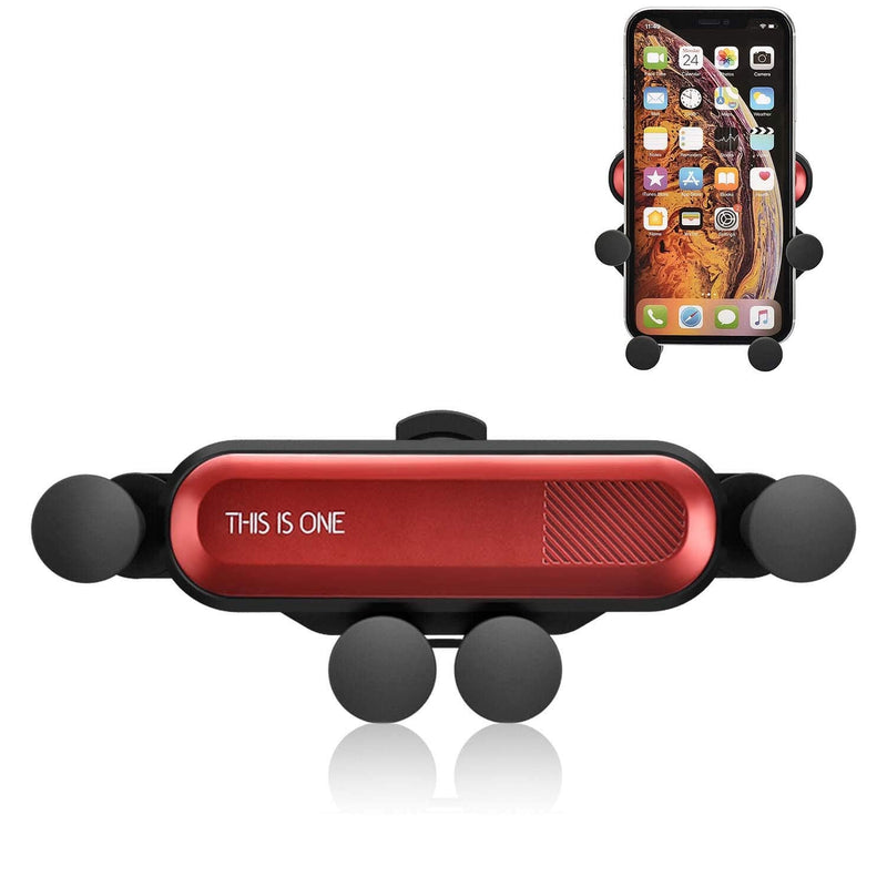 [Australia - AusPower] - BrilliStar Gravity Car Phone Mount, Spring Phone Holder for Car Vents, Compatible for iPhone 11 Pro Xs MAX/XR/X/8 7 Plus Galaxy S10/S10 Plus/S10e/8/S7, Suitable for 5-6.5 Inch Smart Phone Holder-Red red 