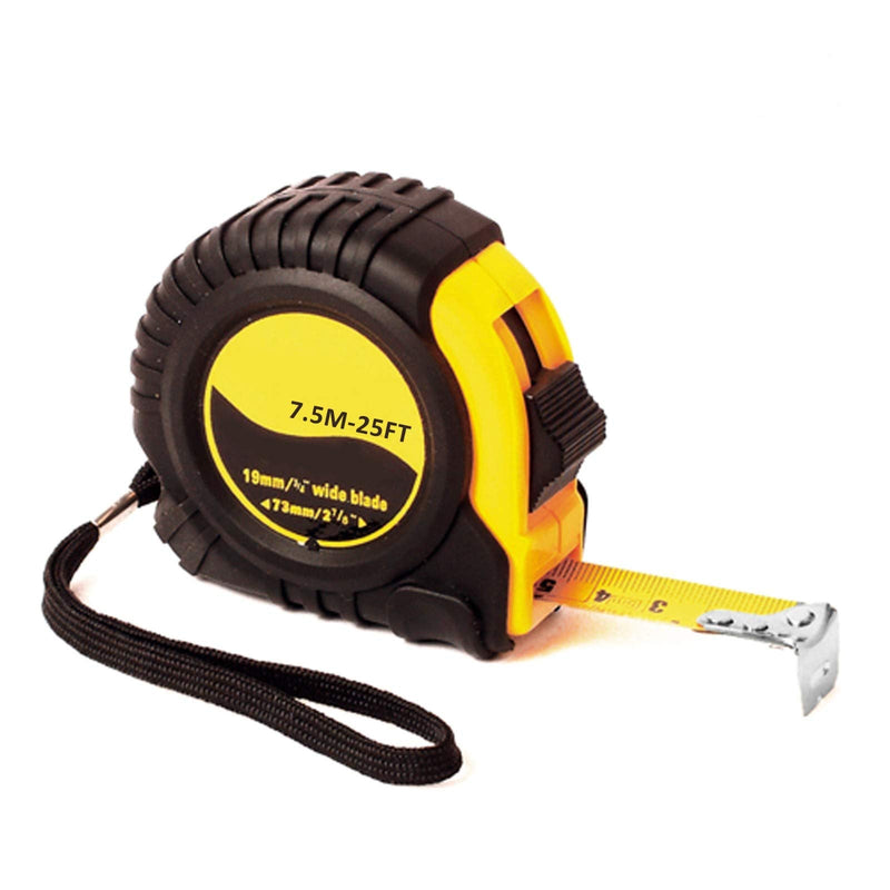 [Australia - AusPower] - Topzone 25 Feet 3/4" inch Professional Retractable Steel Measuring Tape Measure Ruler with Posi-Lock and Belt Clip 