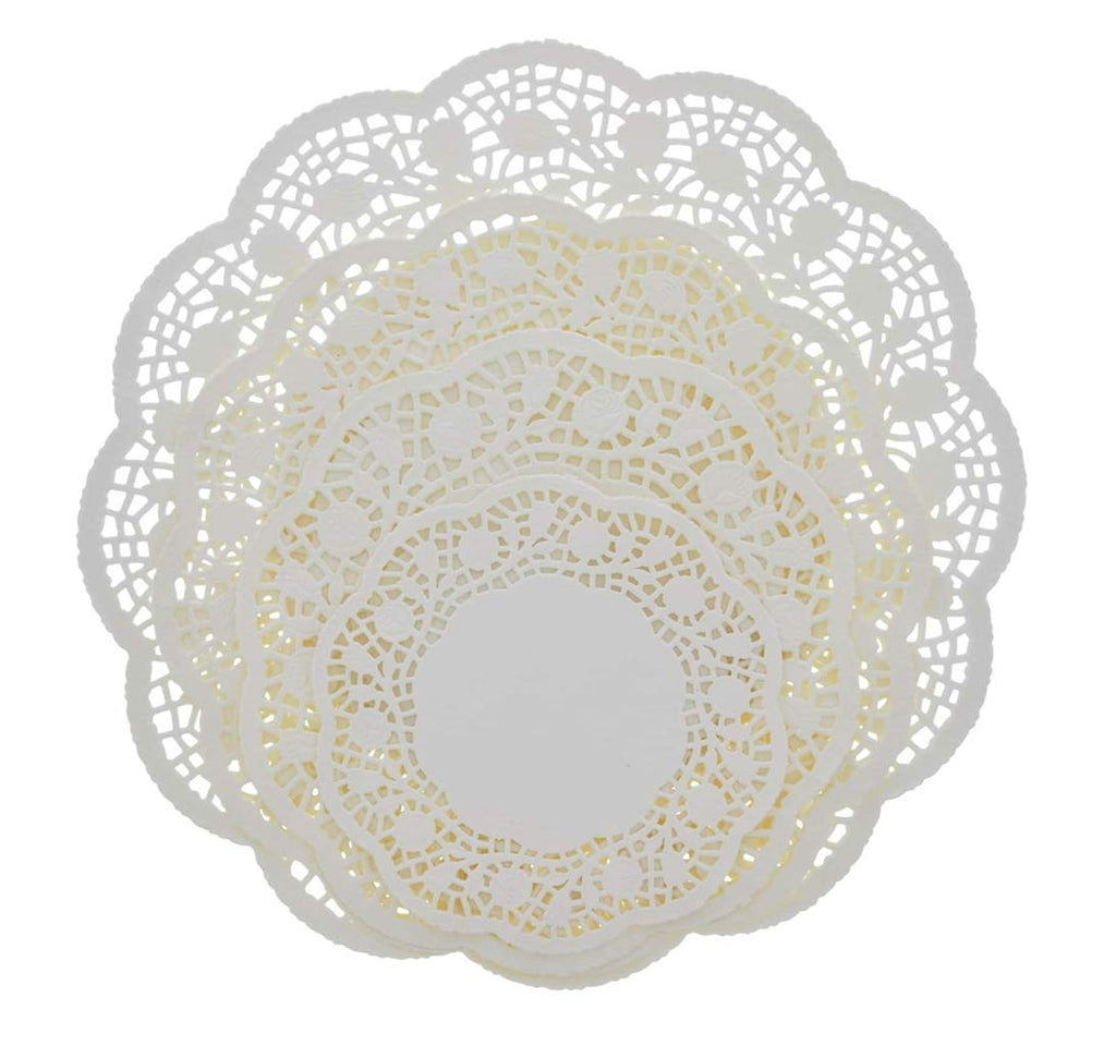 [Australia - AusPower] - LittIndoCor Multipack Round Paper Doilies in Assorted Sizes, 32-ct. Packs Great for Catering and Parties. White 