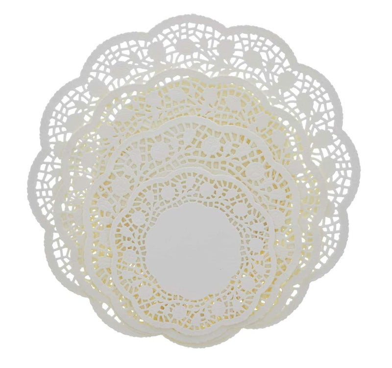 [Australia - AusPower] - LittIndoCor Multipack Round Paper Doilies in Assorted Sizes, 32-ct. Packs Great for Catering and Parties. White 