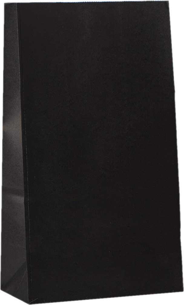 [Australia - AusPower] - Paper Favor Bags - 50 Pack Black Party Favor Kraft Treat Bags for Any Occasions, Halloween, Graduation, DIY Arts, New Years Eve Party - 5 x 3 x 9 Inch 