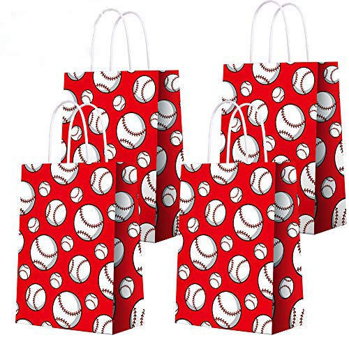 [Australia - AusPower] - Baseball Bag, Baseball Print Paper Bags for Baseball Party Supplies Party Decorations- Baseball Party Bags Party Favor Goody Treat Candy Gift Bags for Kids Adults Birthday Party Decor- 16 PCS 