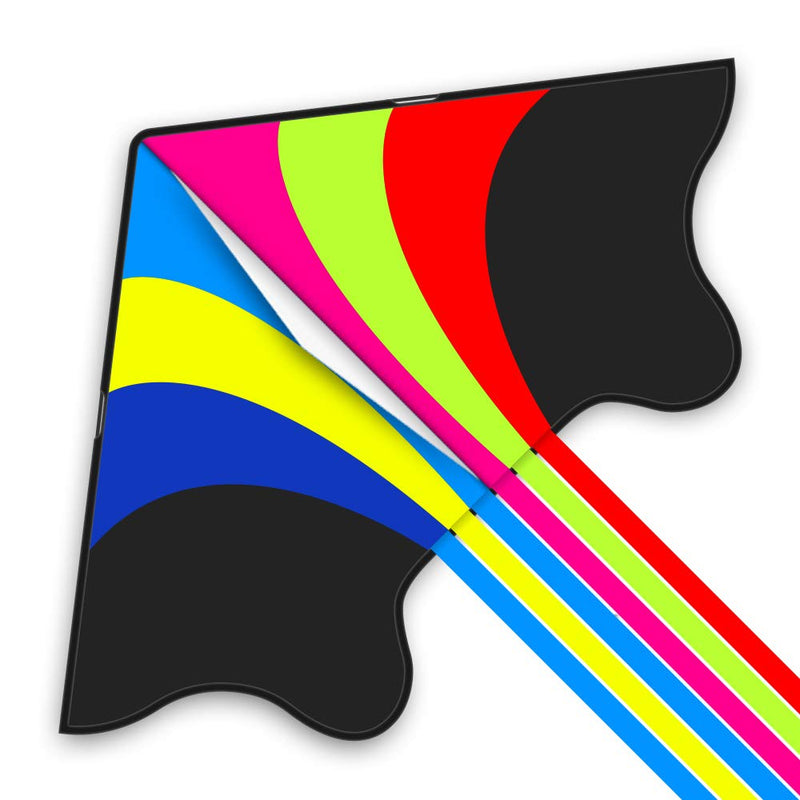 [Australia - AusPower] - Mint's Colorful Life Delta Kite for Kids & Adults, Extremely Easy to Fly Kite (Flying Rainbow) 