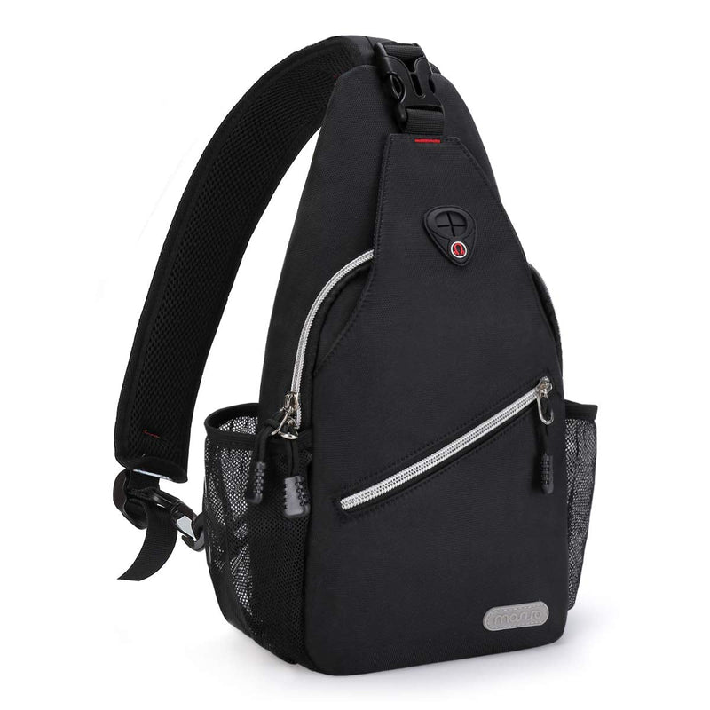 [Australia - AusPower] - MOSISO Mini Sling Backpack,Small Hiking Daypack Travel Outdoor Casual Sports Bag Black 