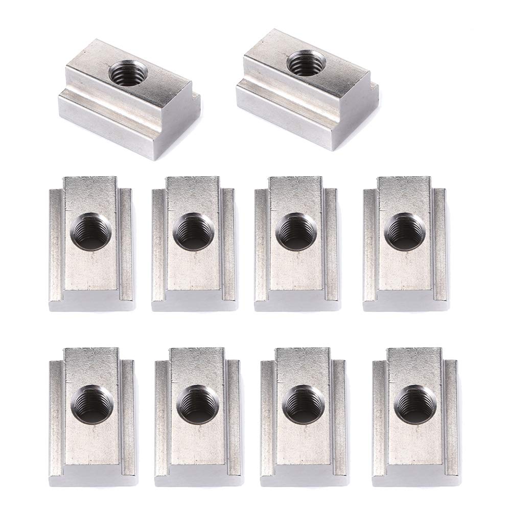[Australia - AusPower] - T Slot Nuts for Toyota Bed Deck Rail, 10 PCS Stainless Steel Nuts for Tacoma & Tundra Cleats, Tie Downs and Accessories 3/8"-16 Thread 304 Steel 
