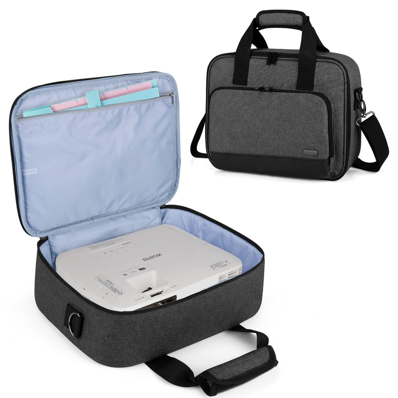 [Australia - AusPower] - Luxja Projector Case, Projector Bag with Accessories Storage Pockets (Compatible with Most Major Projectors), Medium(13.75 x 10.5 x 4.5 Inches), Black 