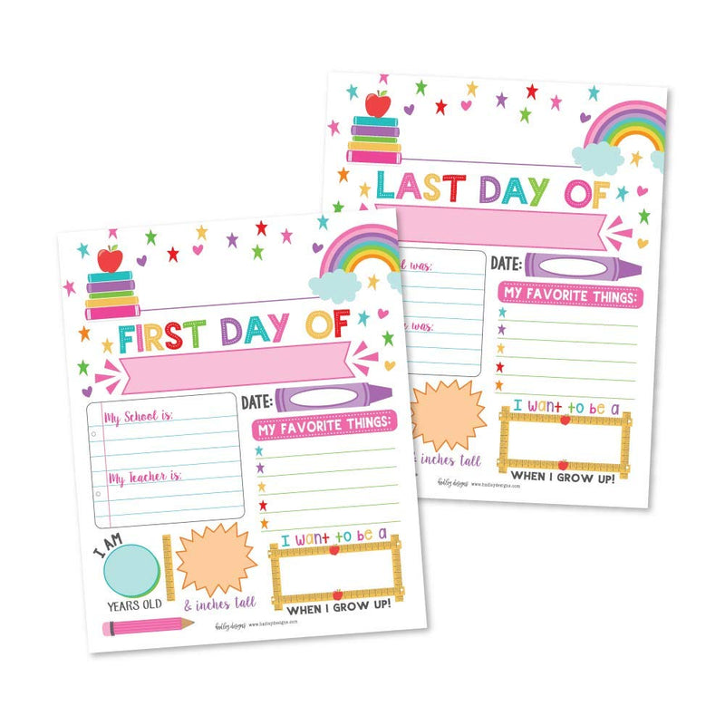 [Australia - AusPower] - 10 Pink School Signs for Kids First Day of School Board for Kids, My First Day of School Sign for Kids First Day, Back to School Sign, 1st Day of School Chalkboard Sign, First Day of Kindergarten 8x10 