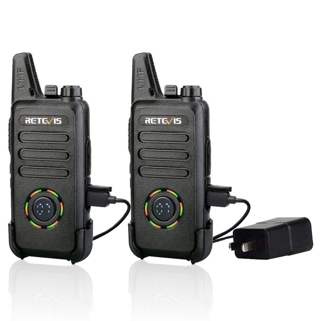 [Australia - AusPower] - Retevis RT22S Walkie Talkies Rechargeable VOX 22 Channel Alarm Channel Signal Display Two Way Radio for Adults(2 Pack) 