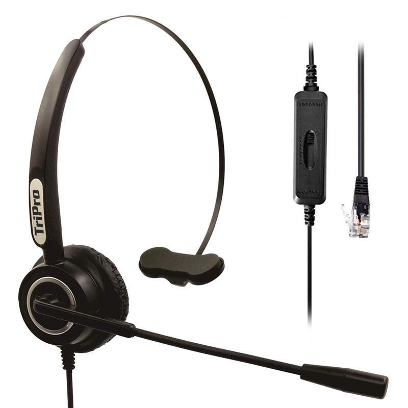 [Australia - AusPower] - TRIPRO 4 Pin RJ9 Telephone Headset for Landline Desk Phones (H510-RJ) 