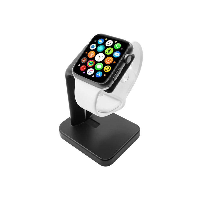 [Australia - AusPower] - Macally Apple Watch Charger Stand for Series 7/6 / 5/4 / 3/2 / 1 / SE (44mm, 42mm, 40mm, 38mm) - Minimalistic iWatch Apple Watch Stand Dock - The Perfect Apple Watch Charging Station - Black 