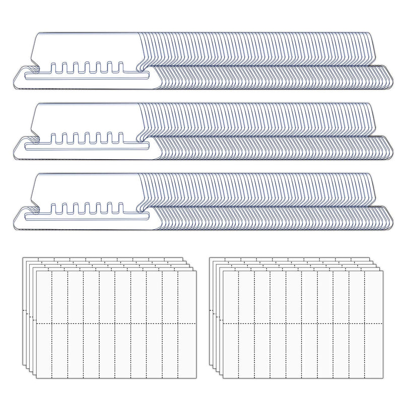 [Australia - AusPower] - File Folder Tabs, 210+210 Sets Hanging File Folder Tabs with Inserts for Hanging Folders, 2 Inch Clear Plastic Hanging File Tabs for Quick Identification 