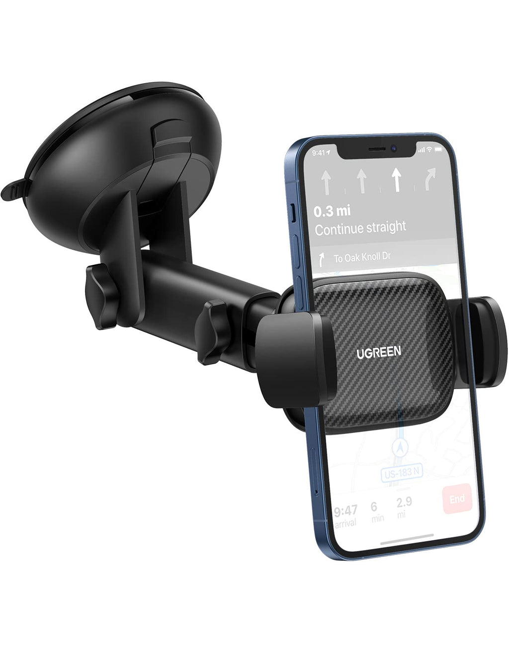 [Australia - AusPower] - UGREEN Car Phone Holder Dashboard Windscreen Cell Phone Car Mount Suction Cup Long Arm Compatible with iPhone 13 Pro Max 12 11 SE XR XS 8, Galaxy S21 Ultra S20 S10 S9 Note10, OnePlus, Pixel 6 