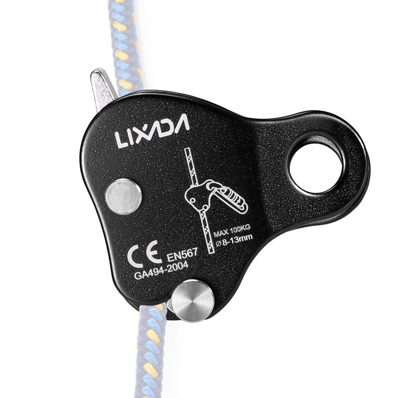 [Australia - AusPower] - Lixada Rock Climbing Ascender Ultralight Fall Arrest Protection Belay Device Self-Locking 8-13MM Rope Grip Clamp for Outdoor Climbing and Rescue 
